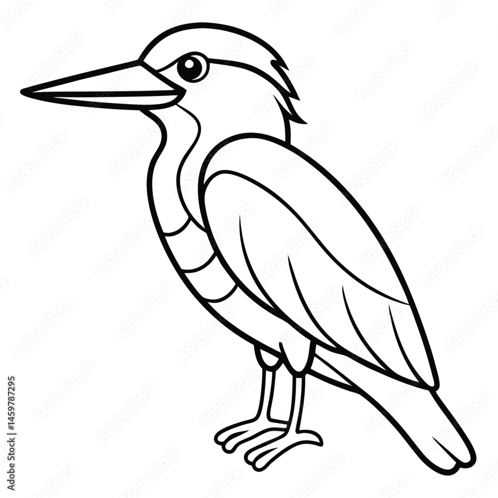 Obraz premium Common Kingfisher illustration white background