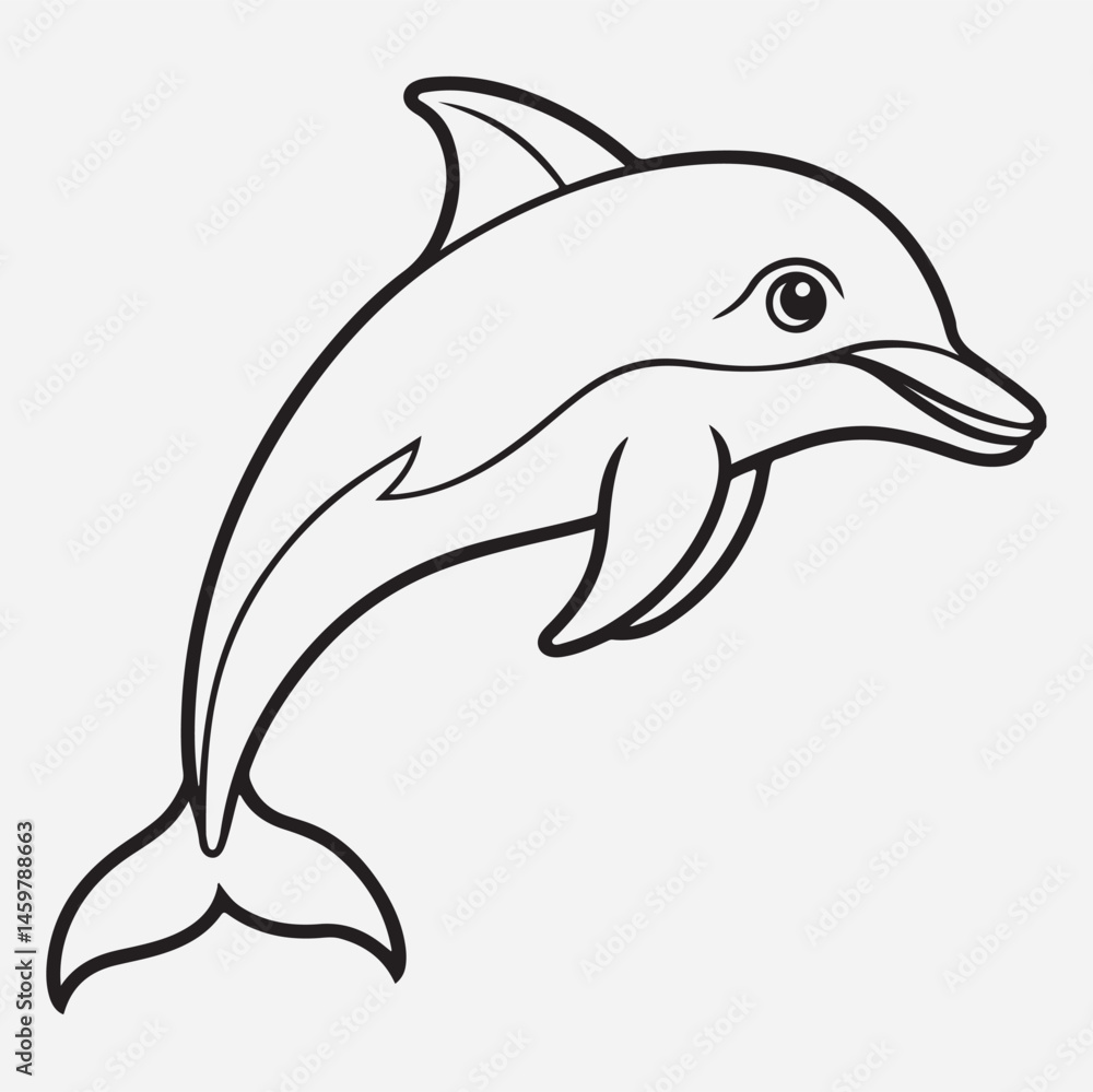 Dolfin line art icon Dolfin line art icon
