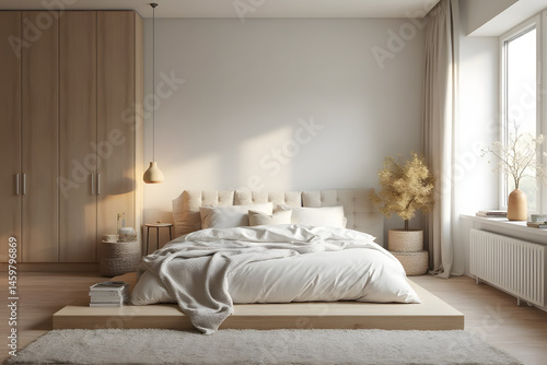 Wallpaper Mural interior of a bedroom Torontodigital.ca