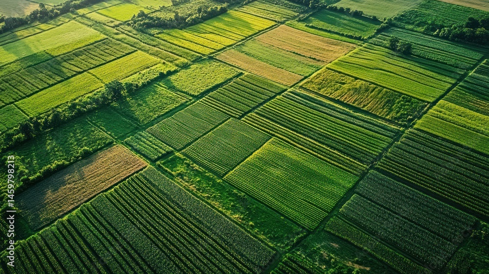 Fototapeta premium Aerial View of Farmland