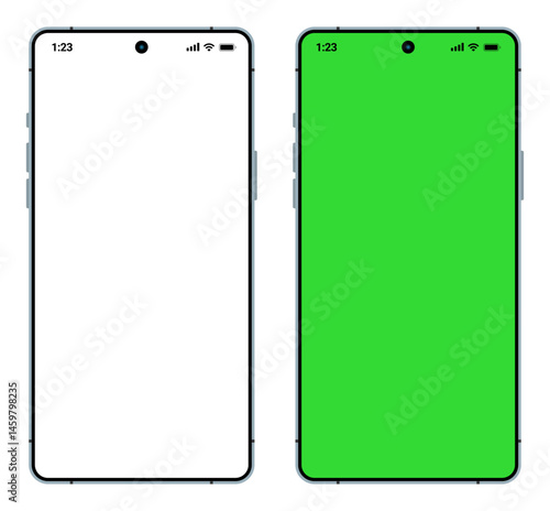 Mobile phone vector with transparent screen isolated on a transparent background. Realistic smartphone mockup collection. Vector smartphone illustration.