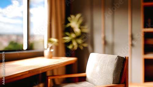 Obraz na płótnie Intérieur confortable d'appartement, avec canapé et bureau w salonie