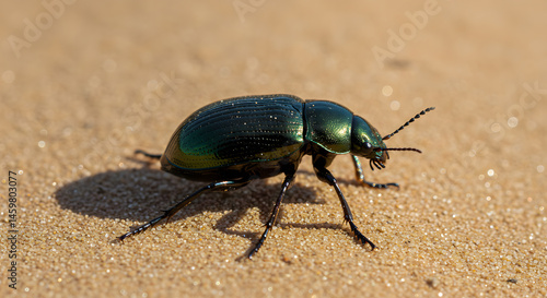 Wallpaper Mural Black Beetle on Sand Torontodigital.ca