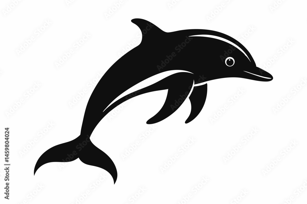 Fototapeta premium dolphin isolated on white background
