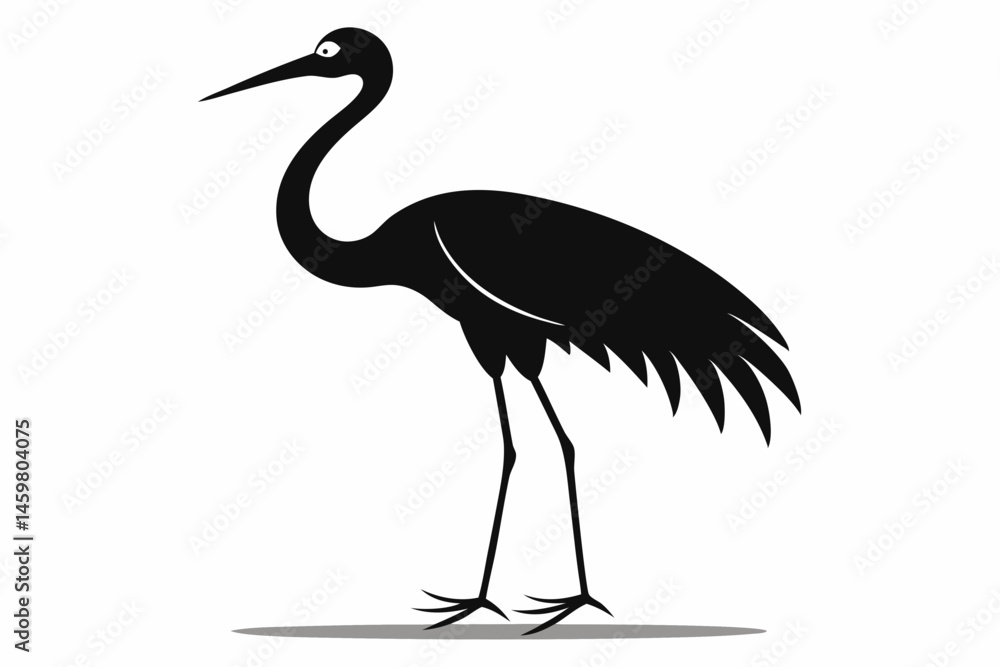 Obraz premium heron on a white background