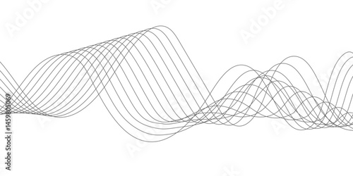 Abstract white background with a glowing abstract waves. Abstract wave element for design. Digital frequency track equalizer, Futuristic background design. Long exposure, Light painting photography.