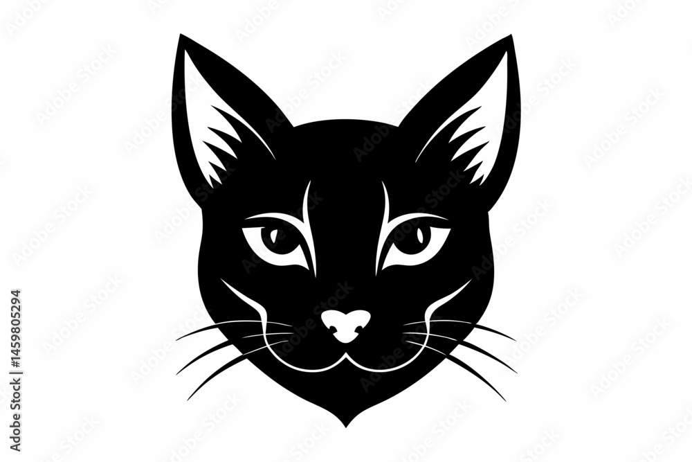 black cat face black cat face