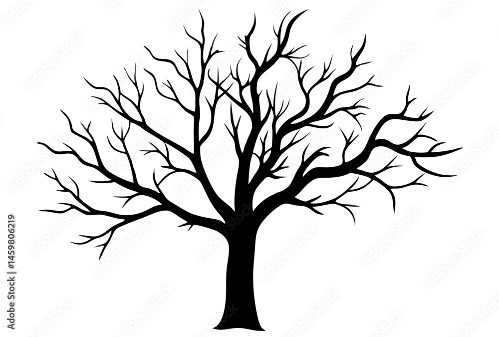Obraz premium tree silhouette vector