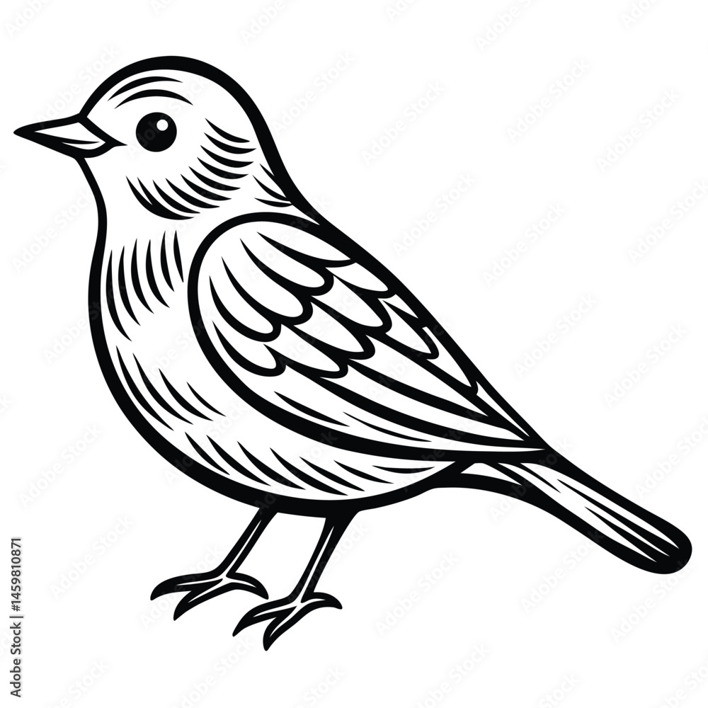 Fototapeta premium Eastern Bluebird illustration white background