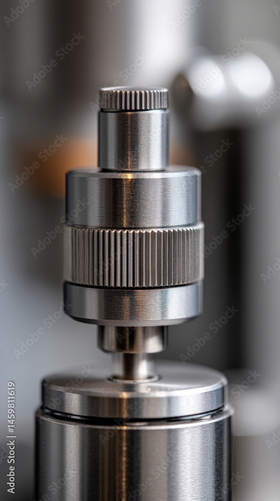 A high-resolution image focusing on the fine adjustment knobs of a professional microscope - Close Technology Expertise A high-resolution image focusing on the fine adjustment knobs of a professional microscope - Close Technology Expertise