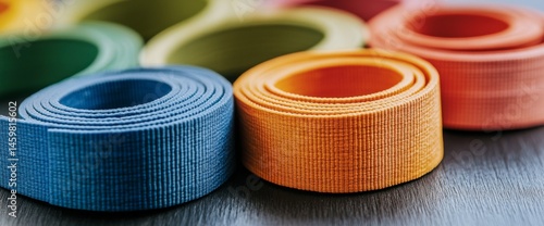 Rubber bands and exercises are included with resistance bands that have adjustable tension and are color-coded to indicate different levels