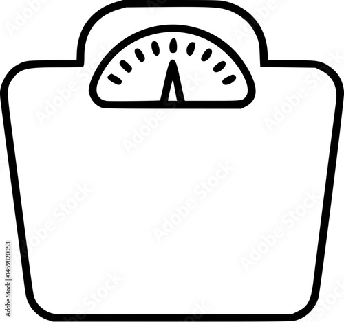 Simple Bathroom Scale Outline - Weight Measurement Icon