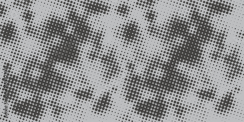 Abstract halftone background with wavy surface made of gray dots on white vector modern. eps 10