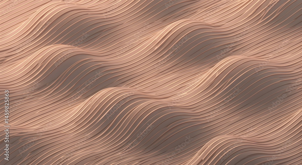 Obraz premium Clean isometric wave lines with depth illusion