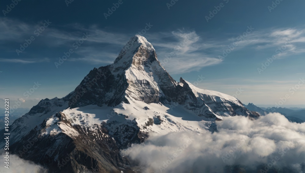 Obraz premium In the unlimited potential of the mountaintop's embrace,