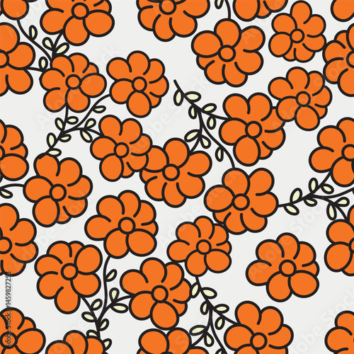 Cute feminine seamless watercolor pattern with little tiny wildflowers, hand drawn