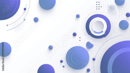 Blue Geometric Abstraction