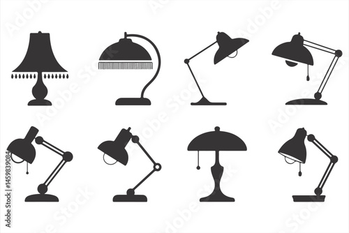 Collection of Lamp Illustrations in Different Styles and Designs 