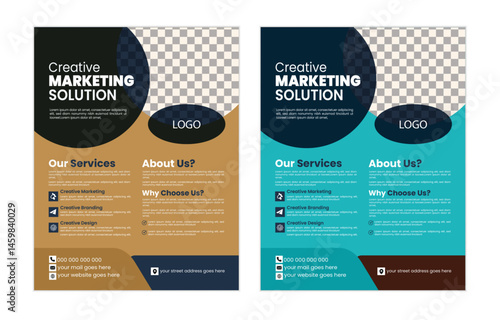 Vector A4 corporate business flyer template design in different color Corporate business flyer vector design templat a Creative  flyer design template.