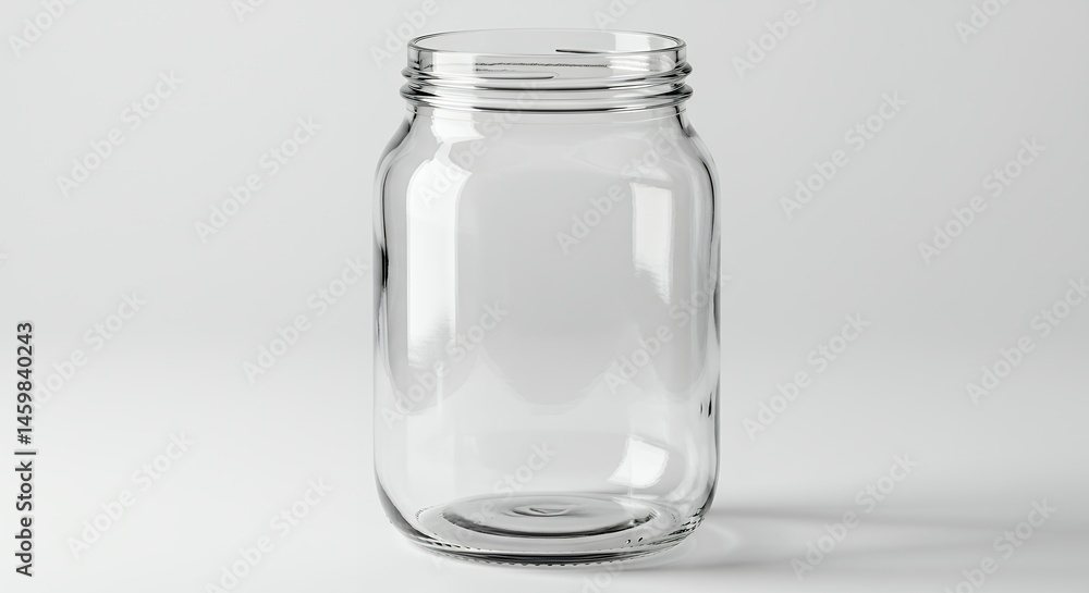Empty clear glass jar Empty clear glass jar
