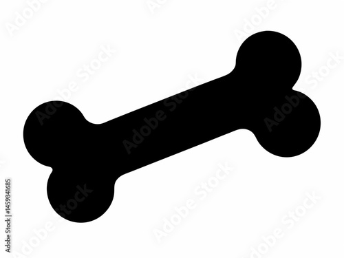 Dog Bone Silhouette, Rounded Edges,Dog Bone vector illustration
