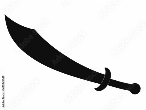 Pirate Cutlass  icon,Pirate Cutlass Silhouette A Swashbuckling Vector Graphic for Design