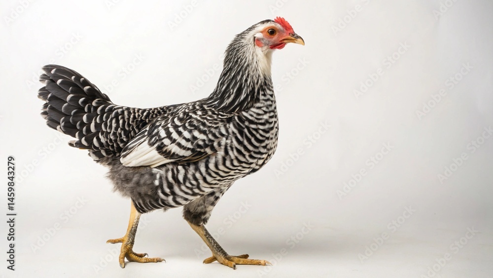 Fototapeta premium Campine Chicken on studio background
