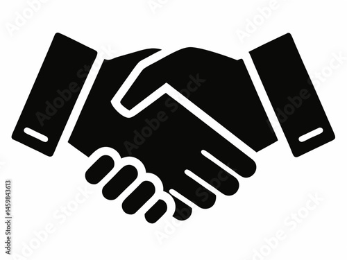 Successful Business Partnership A Strong Handshake Icon Graphic man job deal work sign trust unity