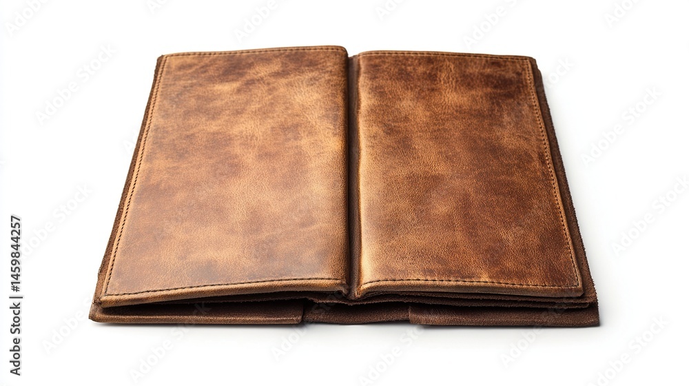 Open Leather-Bound Book Open Leather-Bound Book