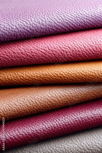 Vibrant collection of textured leather swatches showcasing vivid colors and unique patterns for design inspiration