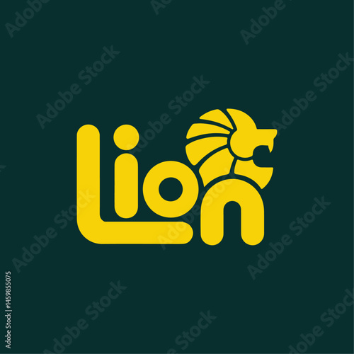 Bold Lion Logo with Playful Font and Indian-Inspired Design