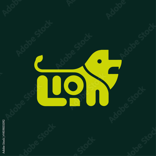 Bold Lion Logo with Playful Font and Indian-Inspired Design