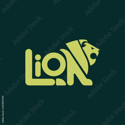 Bold Lion Logo with Playful Font and Indian-Inspired Design