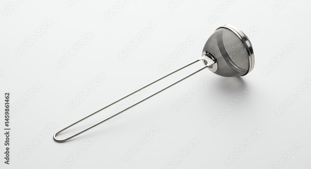 Stainless steel strainer isolated on white Stainless steel strainer isolated on white