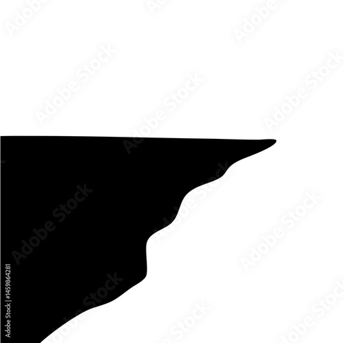 Silhouette of Steep Cliff Edge