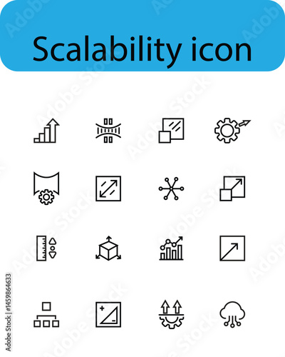 Scalability Icon: Representing Growth and Expansion.