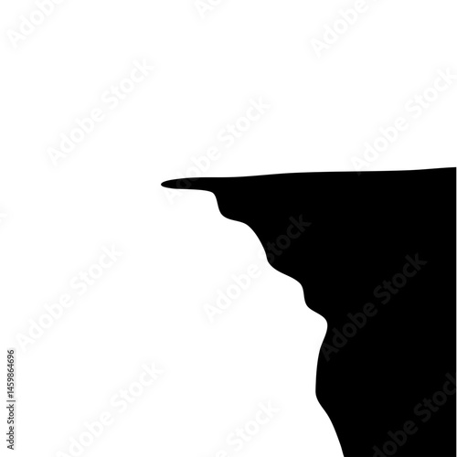 Silhouette of Steep Cliff Edge
