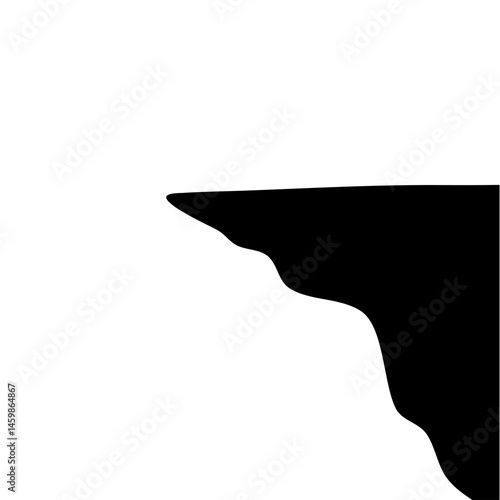 Silhouette of Steep Cliff Edge
