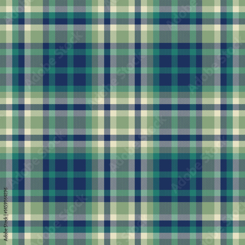 Seamless green and blue plaid pattern.  Perfect for textile designs, apparel, and website backgrounds. This classic, stylish texture evokes feelings of comfort and tradition.