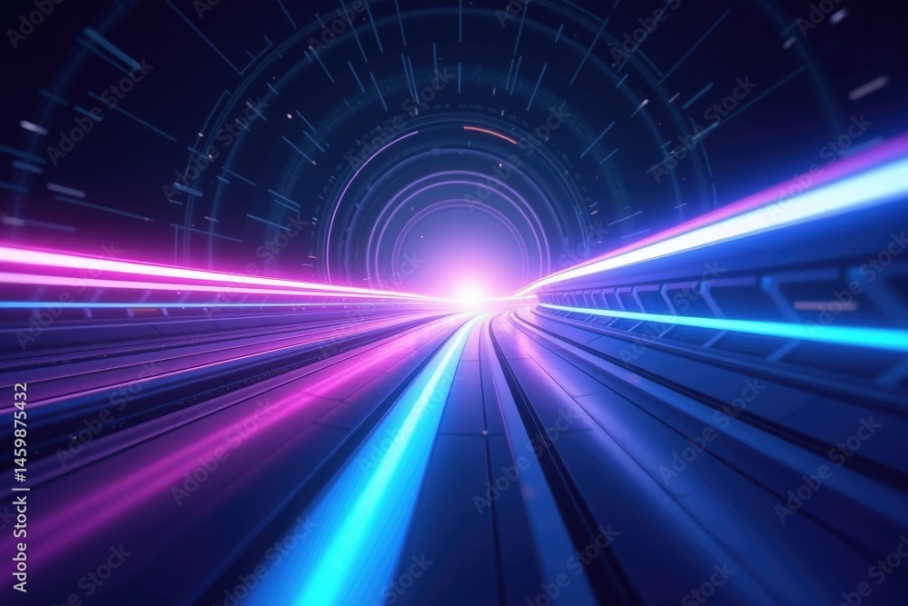 Obraz premium Futuristic sphere glowing with digital connections and data flow