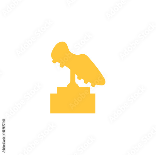 Golden boot trophy. Vector illustration 