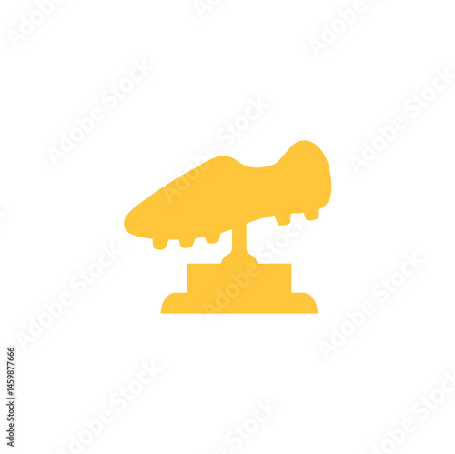 Golden boot trophy. Vector illustration 