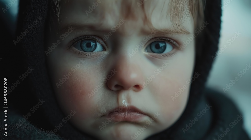 Little boy with a snotty nose. Close-up. Sad boy with a runny nose. Little boy with a snotty nose. Close-up. Sad boy with a runny nose.