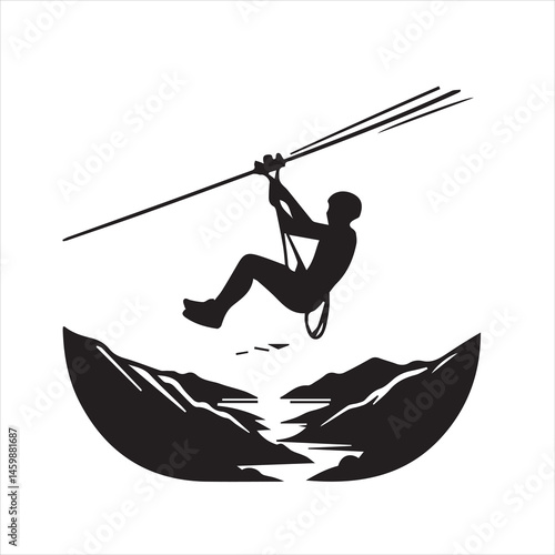 silhouette of a man hiking