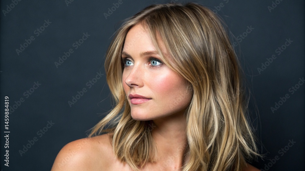 Fototapeta premium woman, hair, beauty, blond, face, model, fashion, eyes, blonde, makeup, person, glamour