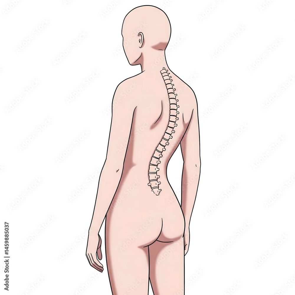 Fototapeta premium Scoliosis Illustration