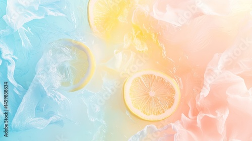 A professional-quality pastel gradient with airy hues of soft lemon