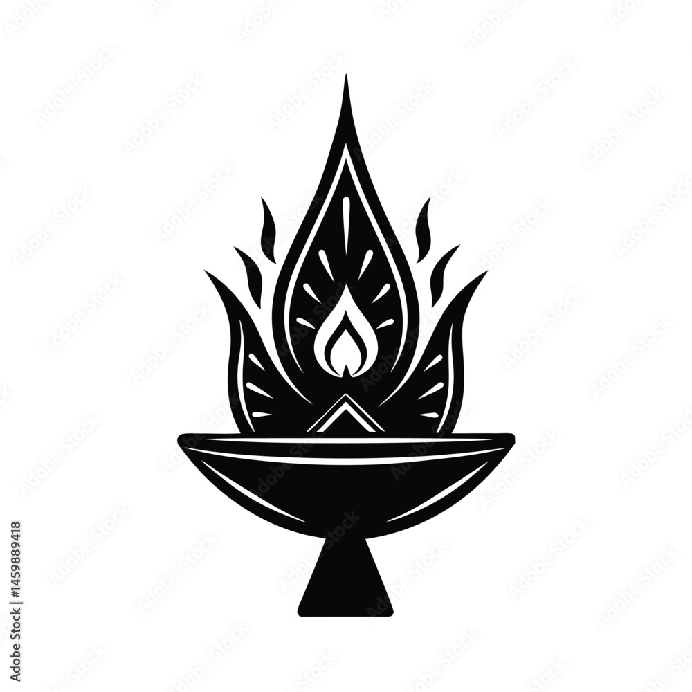 Vector Style Sacred Flame Vector Style Sacred Flame