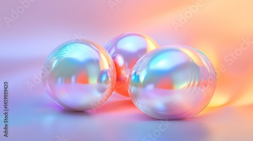 A refined iridescent effect with soft color transitions