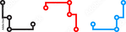 Route icon, location map and navigation vector illustration